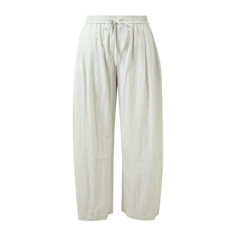 

Women s Elastic High-Waist Wide-Leg Casual Pants L