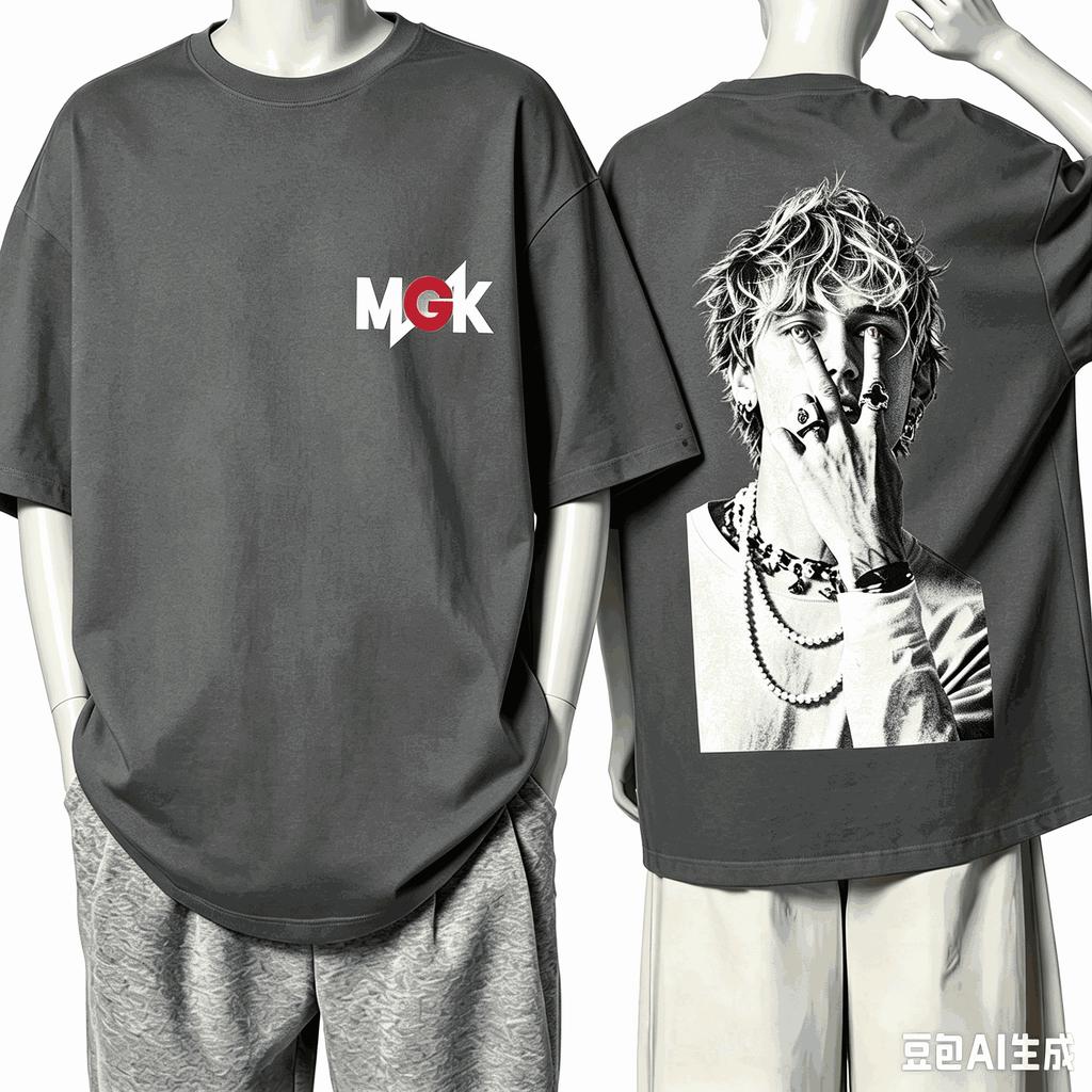 Machine Gun Kelly 2026 Vintagestyle Graphic Tee Clothing New Unisex Rock Band Shirt Hip Hop Oversized Printed Cotton Oneck