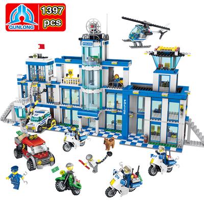 Building Blocks 1397pcs Police Series Police Station Sets My World Good Design Children Kids Toys