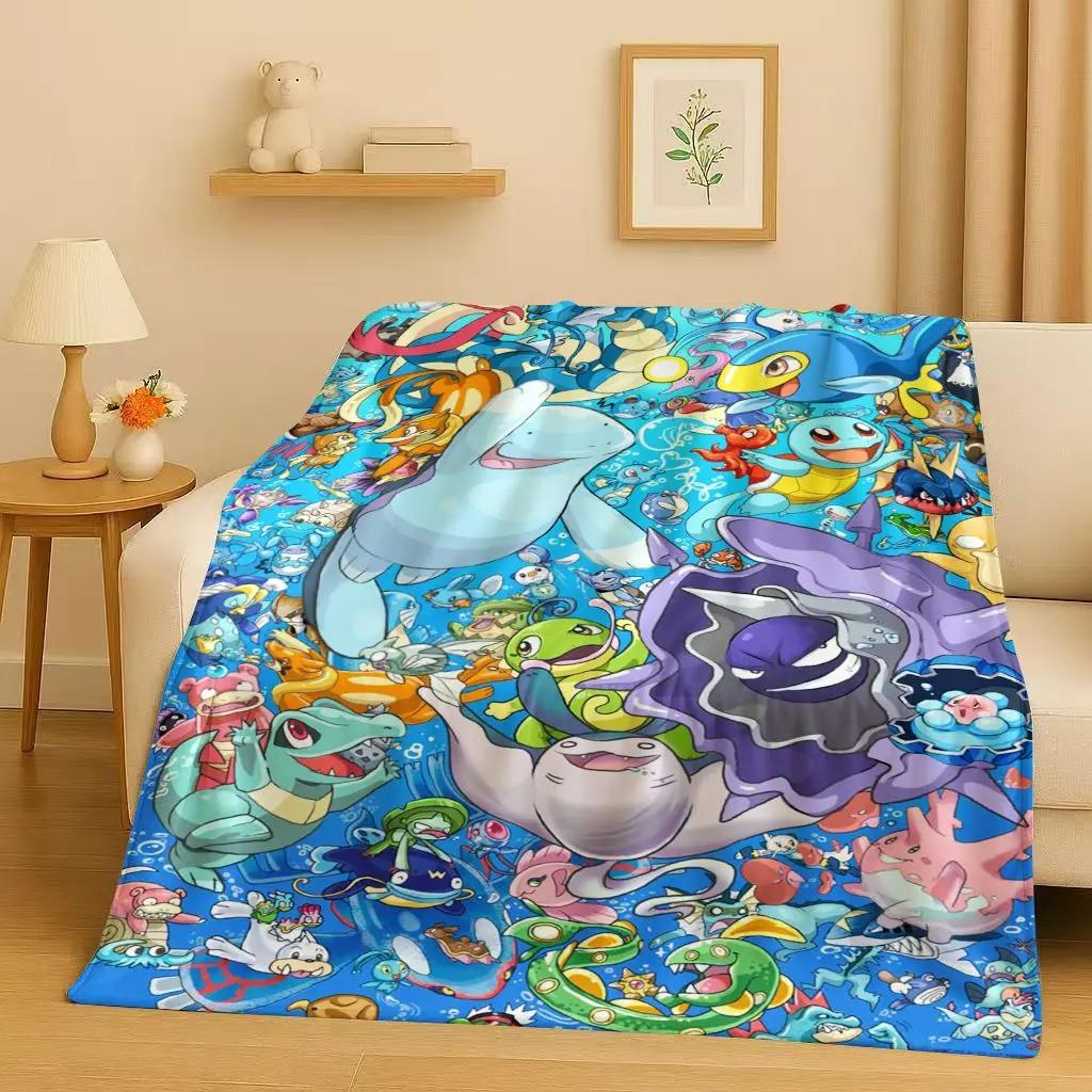 

2026 New Pokemon Pikachu Cartoon Christmas Gift Flannel Blanket,Ultra Soft Plush Throw for Home Bedroom Bed Sofa Kid 75x90cm
