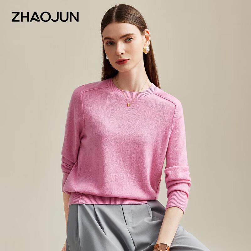 

Zhaojun Women s Cashmere Round Neck Sweater L