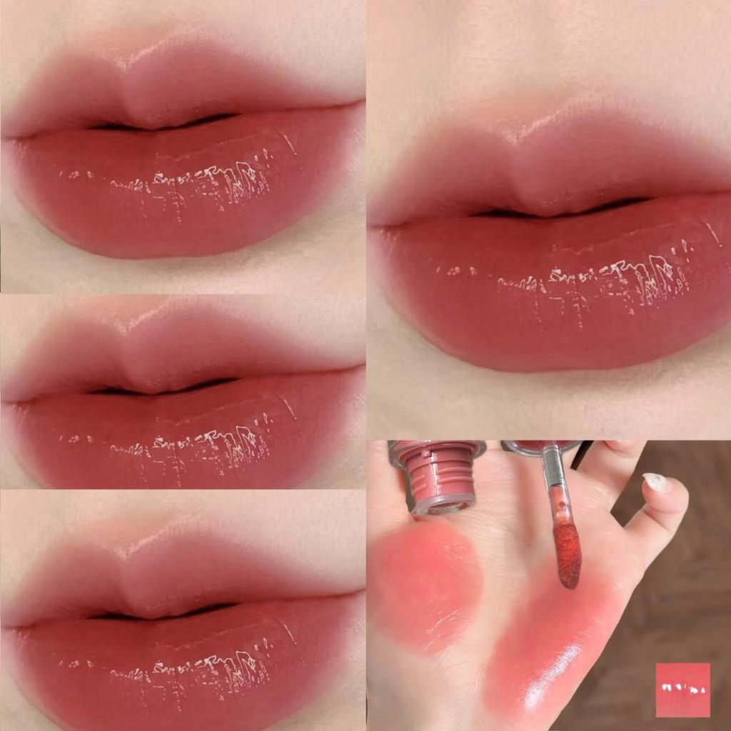 HERORANGE Qinyang Mirror Gloss Lip Glaze - Nude Pink for Plump Lips