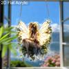 Acrylic Floral Fairy Suncatcher, Stained Glass Style Window Hanging Ornament for Fantasy and Nature Lovers