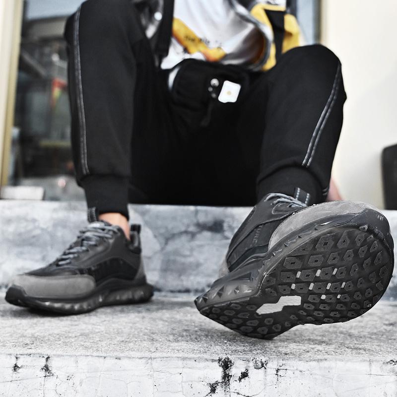 Men's Genuine Leather Running Shoes Outdoor Casual Sports Comfortable Durable Lace Up Design Suitable Outdoor Sports Daily Wear