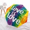 1pc Heart Love is Love Automatic Opening/Closing Umbrella with Foldable Design, Iron Frame Outdoor Umbrella for Fans, Travelers, Daily Use, Gift