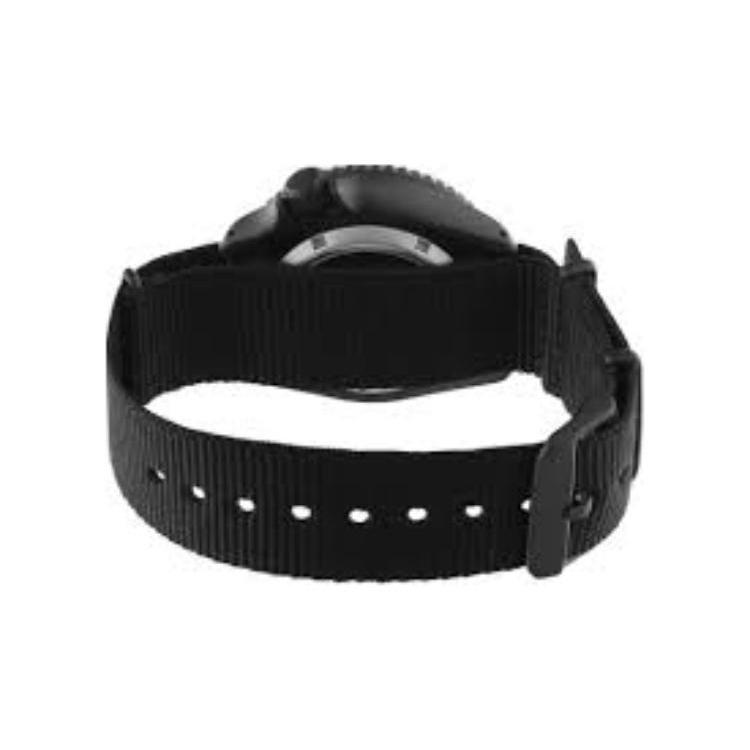 Seiko Mechanical Movement Nylon Strap Watch Men's Watches Black Dial SRPD83K1