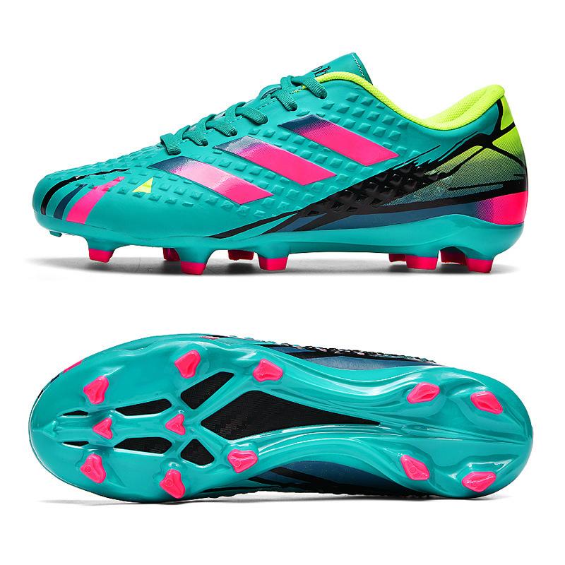 Cheap Youth Leather Feet Men's and Women's Low-top Children's Broken Nails Training Students Spikes Artificial Turf Football Shoes