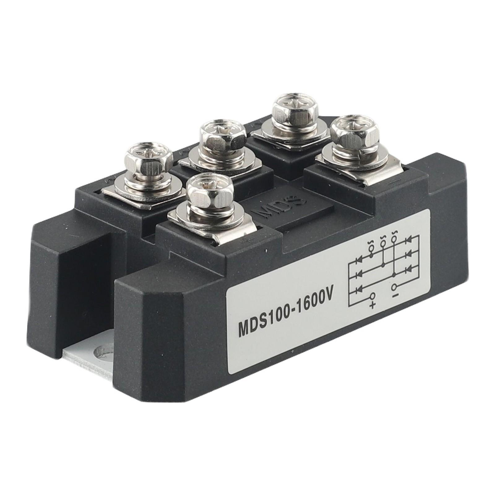 

MDS-100A 1600V 5 Terminals 3-phase Full-way Diode Module Rectifier For AC/DC