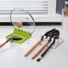 Multi-functional Kitchen Rack: Pot Lid, Spoon, Chopstick & Spatula Holder with Oil Collection Groove.