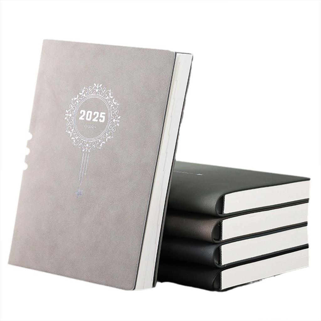 A5 Dickleder Studentenzeitplaner, Jahresplaner 2025, Business-Notizblock, 365-Tage-Tagesplaner, Memo, Notizbuch, 170 Blatt