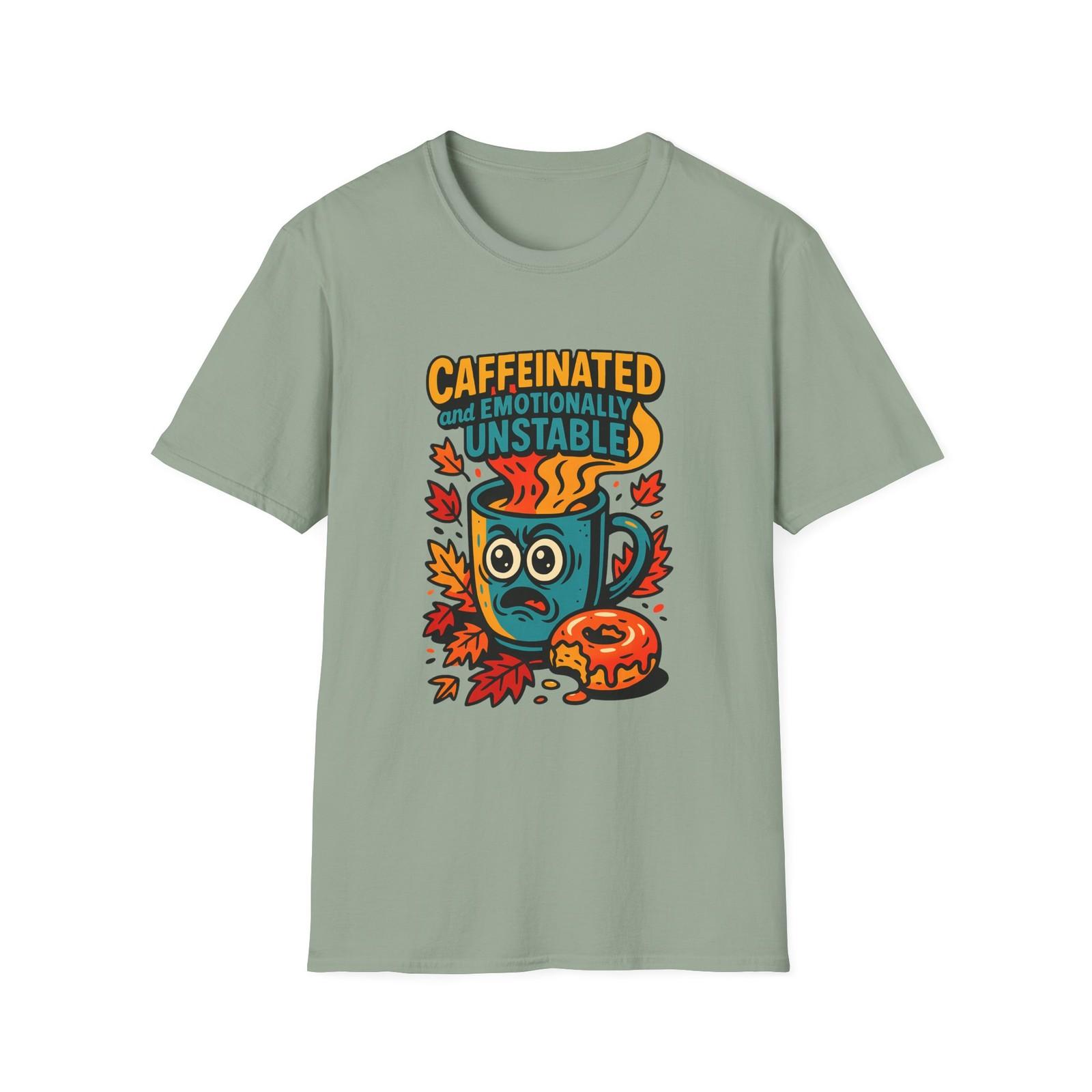 Unisex Softstyle T-Shirt Mens Womens Tees Top Jittery Cider Mug Cartoon Eyes Funny Fall Halloween 3XL