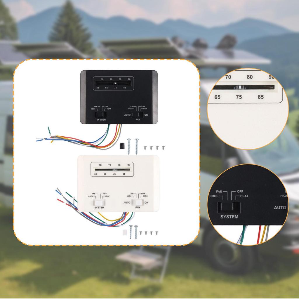 RV Thermostat Heat Cool Control Wall Heating/Cooling Control Temperature Regulation Replace Single Stage for 7330F3852