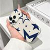 Abstract Navy Oversized Star Modern Geometric Art Protective Shockproof Film Aesthetic Bumper Phone Case Cover For iPhone 14 15 16 Pro Max Plus