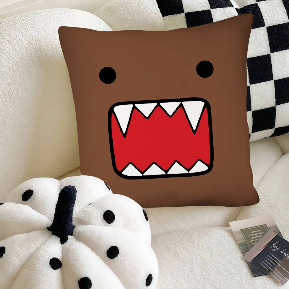 Cute Cartoon Domo-Kun Pillow Case Square Pillow Bedroom Sofa Leisure Comfort Cushion Car Home Decoration