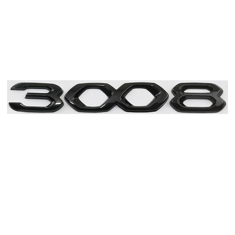 Auto 3D Metall Heckklappe Buchstaben Wort Logo Plakette Emblem Aufkleber Für Peugeot 2008 3008 4008 5008 2021 2022 2023 Zubehör