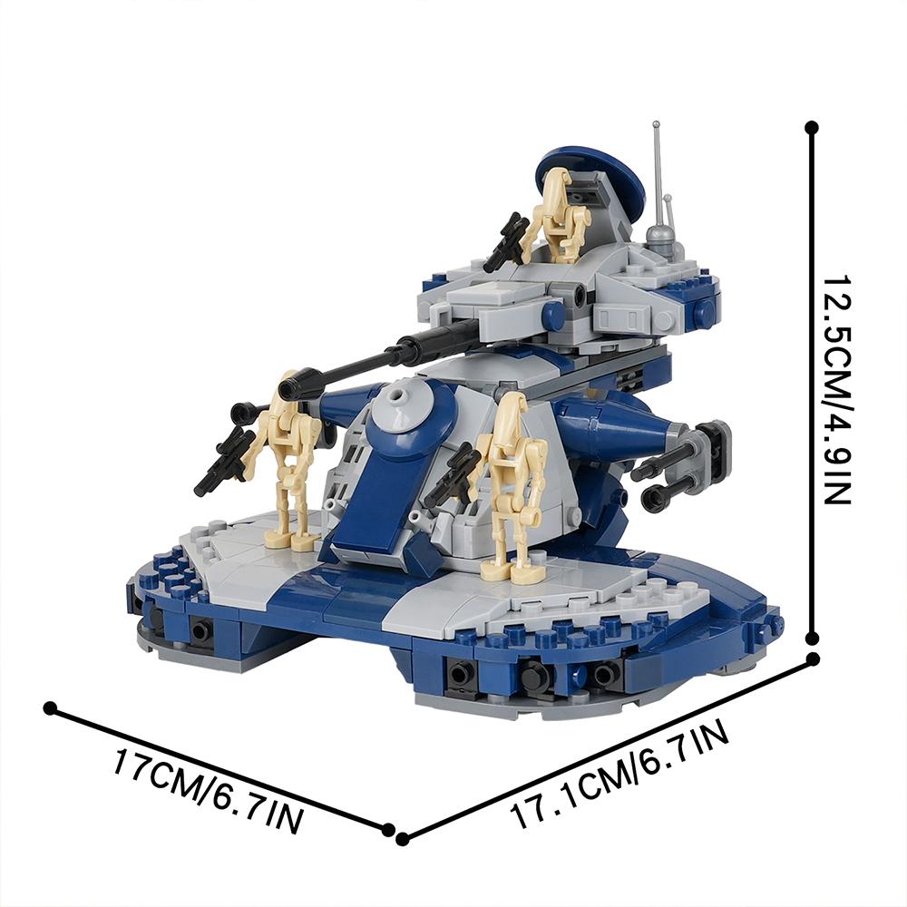 MOOXI Hvězdné války Bojový tank Model Cihličky DIY Dioráma Dospělí Děti Hračky Stavebnice Montessori Dárky Pokojová dekorace