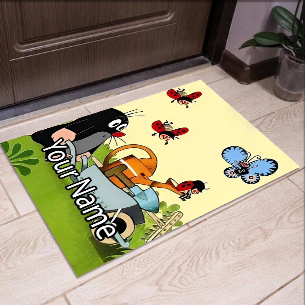 Custom Name Krtek Printed Carpet, Rug for Office Chair Living Room Bedroom Kitchen Room Decor Gifts.