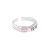Ring Copper Adjustable For Women Showcasing Colorful Zircon Stones In Eyecatching Geometric Design For 2023