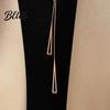 Stylish Women Lariat Necklace Y-Drop Elegant Sweater Triangle Pendant Adjustable