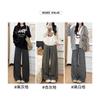 Black Plaid Pants Women's Pants New Autumn and Winter Thickened Straight Loose and Thin Small Casual Wide-leg Pants