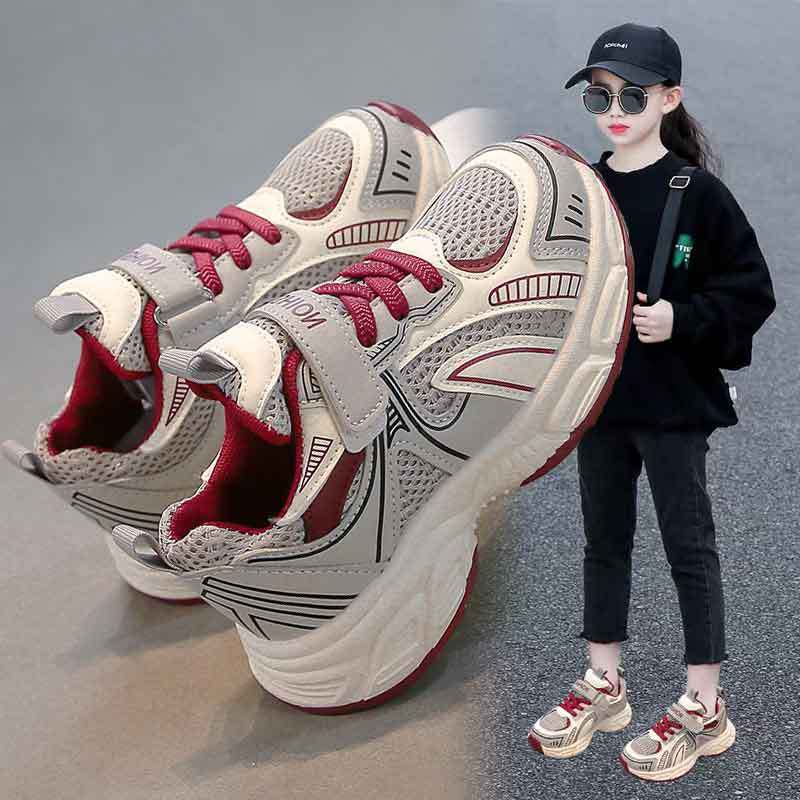 Children's sports shoes 2025 autumn new breathable casual boys' dad shoes soft sole lightweight girls' running shoes