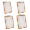 1PC Shadow Box Frame Multi-size Wooden Photo Frame For Dried Flower Rectangular Glass Display Case For Flora Ticket Crafts
