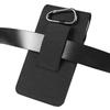 Marsupio Verticale in Nylon per Smartphone con Cinturino in Pelle e Chiusura Magnetica da Uomo