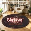 Round Rug Custom NameSlipknot Pattern Non Slip Carpet Home Floor Decor