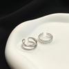 Niche Design Simple Double-Layer Cross Ring Women'S Tide Fashion Personality Adjustable Index Finger Ring