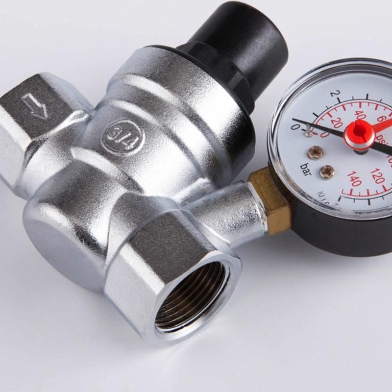 Brass Pressure Reducing Valves Gauge DN15 DN20 Tap Water Regulator Accessory for Home and Industrials Applications