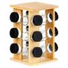 Rotating Spice Rack Containers Spice Rack Kitchen Shelf Bamboo