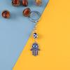 Jewelry Good Luck Blue Car Keyrings Key Holder Evil Eye Hamsa Keychain Protection Charm Fatima Hand