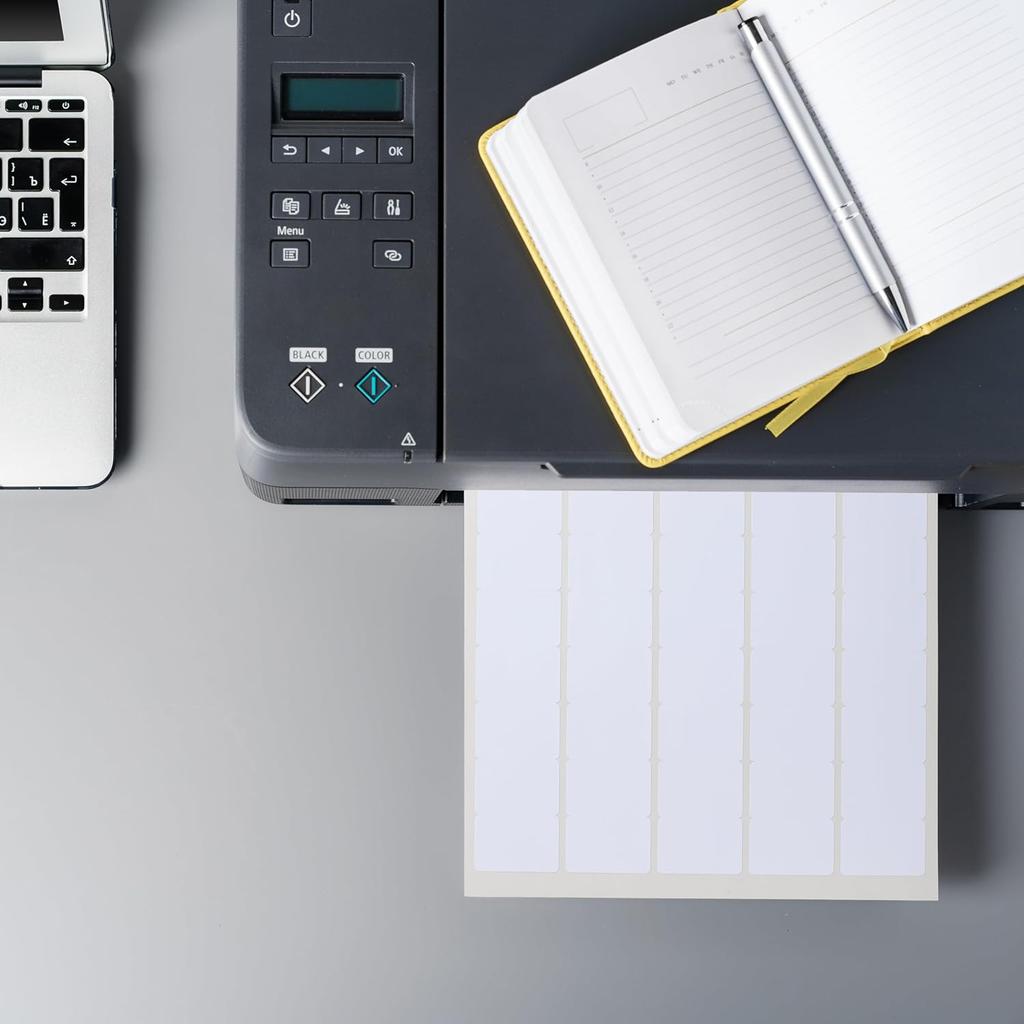 Waterproof Essential Oil Labels, 250 Rectangles, 1.5x1 Inches, Oil Proof, Highly Durable Blank Stickers