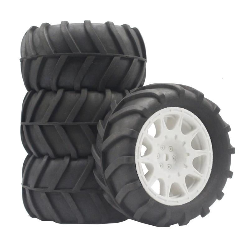 4PCS 85mm 12mm Hex Monster Truck Wheel Rubber Tires for SCY 16101 Pro 16102 Pro WLTOYS 144001 144010 1/16 Off-Road RC CarParts