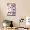 Metal Poster Wall Art Inspirational German Quote Butterfly Flower Home Decor Gift