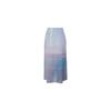 Hatu Beach Printing Slit Midi Skirt Purple