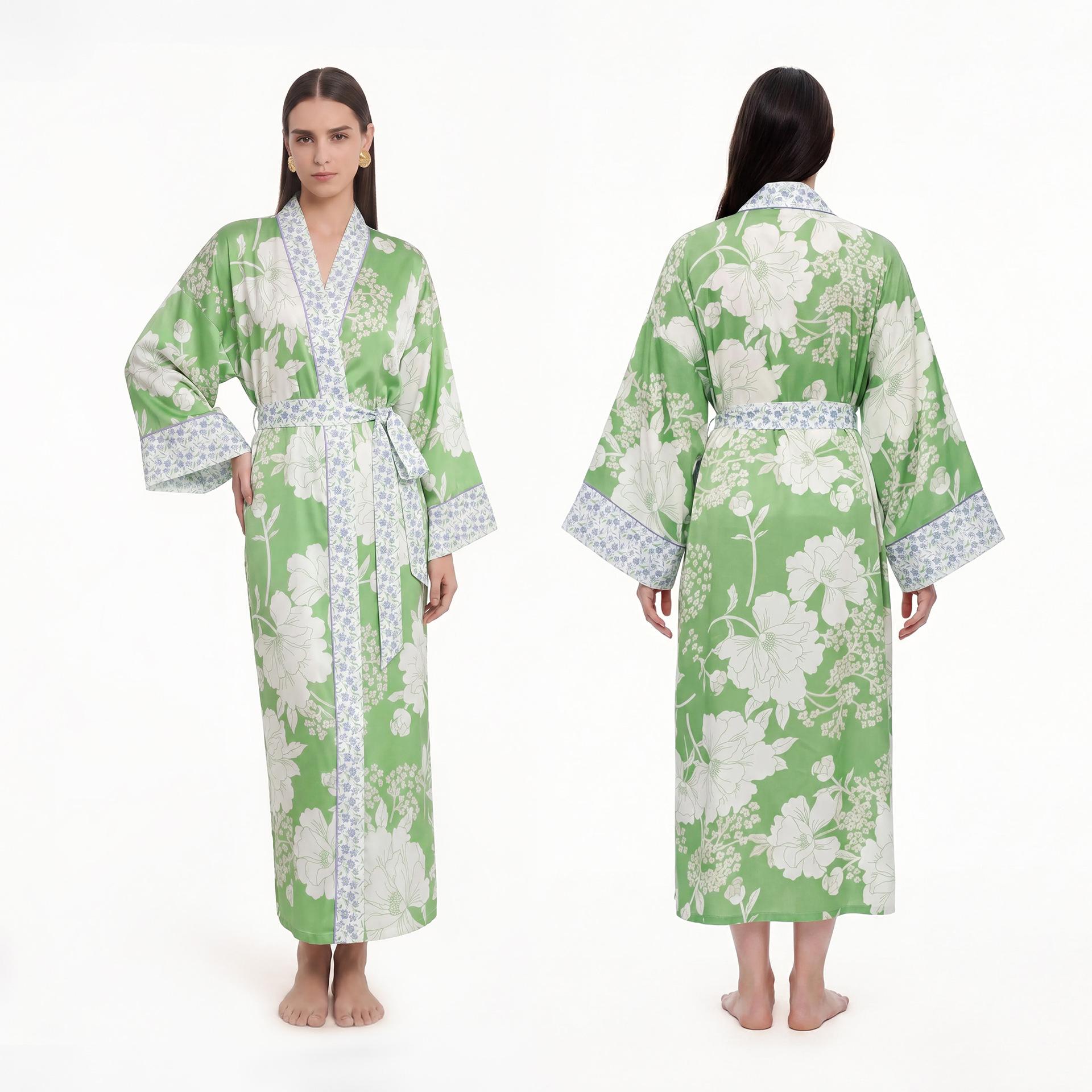 New Yaoting satin pajamas women`s spring