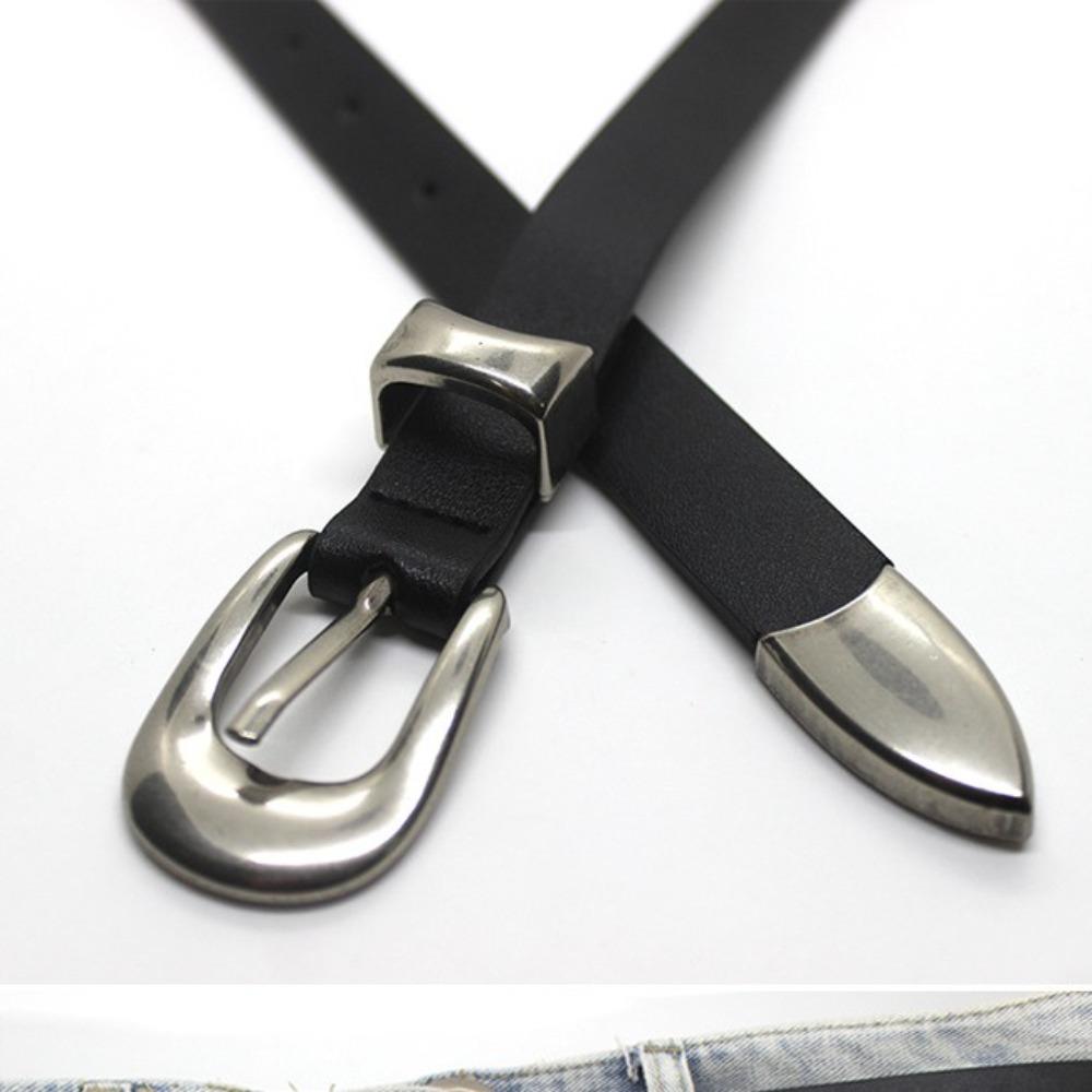 Korean Silver Buckle Belt Retro Waist Decoration Fashion Trouser Belt  Girl