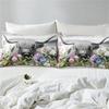 Highland Cow Duvet Cover, Watercolor Flowers Animals Plants Bedding Set 2/3pcs For Women Men Adults Room Decor, Fashionable