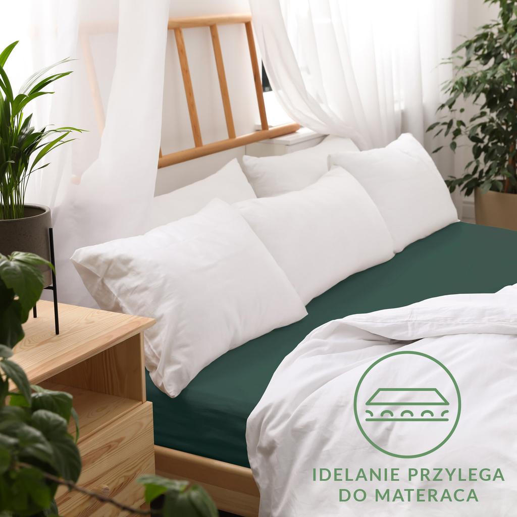 Fitted Sheet 120x200 Jersey 100% COTTON Khaki Green
