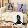 Cushion Cover Silky Short Plush Home Sofa Cushion Cover - Invisible Zipper Home Decoration Gisele Bundchen Model