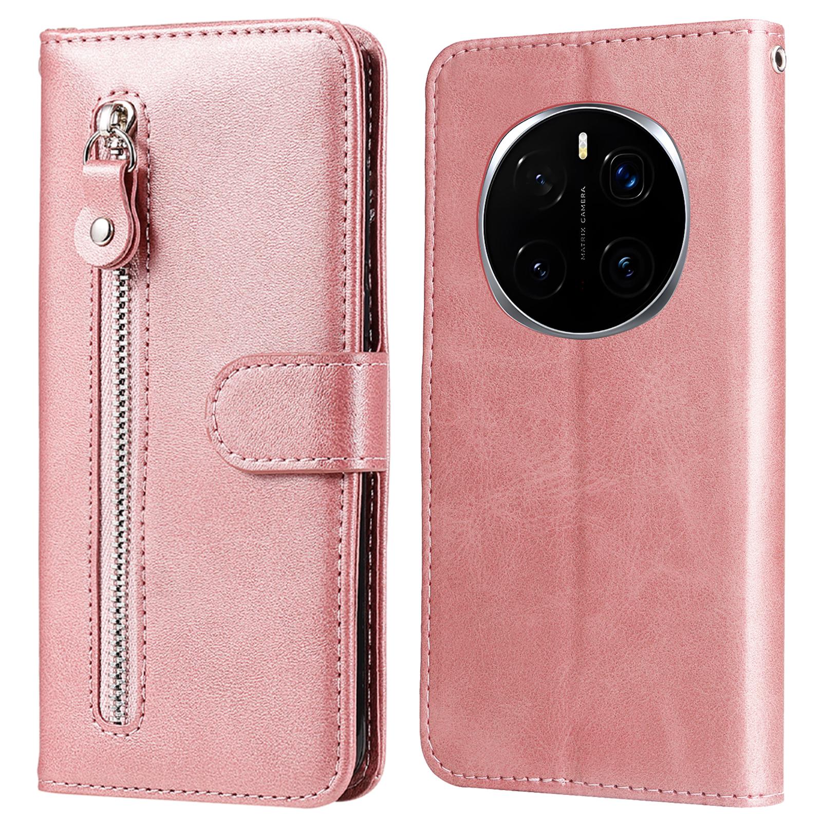 For Honor Magic7 Pro 5G Case Zipper Wallet Calf Texture PU Leather Phone Cover A