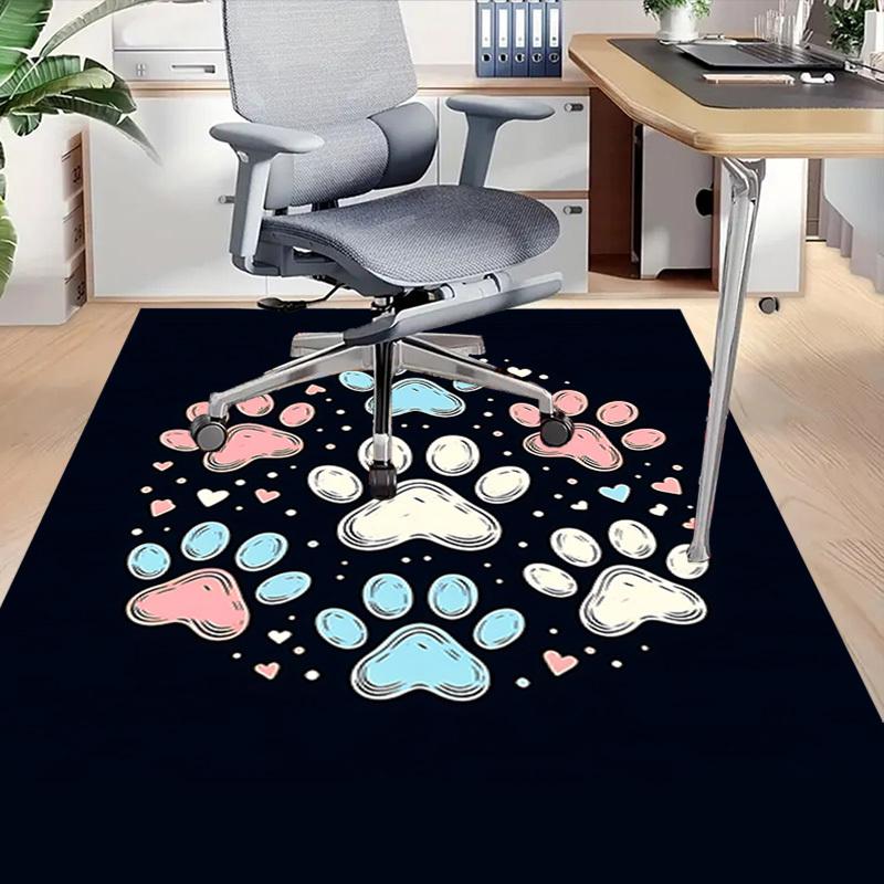 1PC Paw Prints Hearts Carpet Ultra Soft, Thick & Absorbent, Non Slip Machine Washable Mat for Entryway