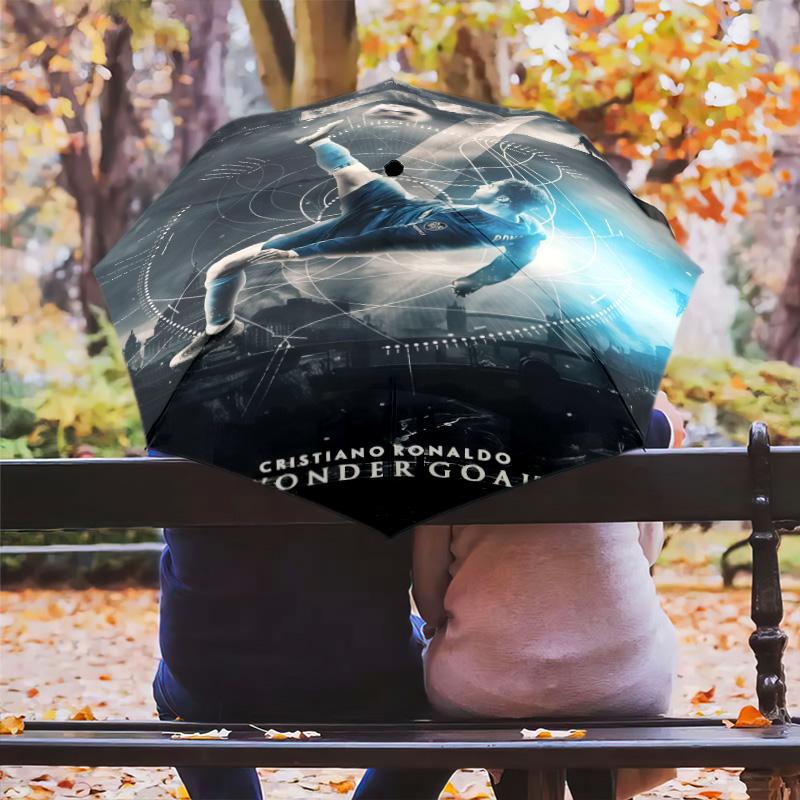 Number 10: Soccer Legend Action Folding umbrella travel Suitable for all seasons light Umbrella Three folds