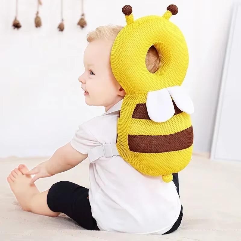 Little Bee Baby Head Protection Hat Soft Plush Anti Fall Pillow Breathable Cute Learning Walking Safety Pad for Toddlers