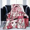 Hachi Manga Knitted Blanket Flannel Anime Lightweight Thin Throw Blanket for Bedding Couch Bed Rug