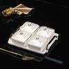 Elegant Ceramic Divided Serving Tray with Lid