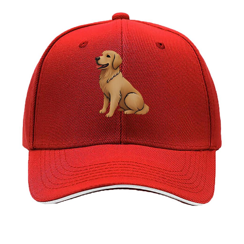 Cartoon Golden Retriever Resin OrnaUnisext Hip Hop Hat Fashion Outdoor Sports Sandwich Baseball Cap