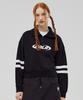 Track Point Half Zip-Up Sweat Shirts [Black]