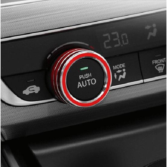 For Honda Accord 2018- Aluminum Red Central Console AC Switch Button Trim 3p